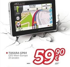 Promoties Takara gp64 gps west europa - Takara - Geldig van 13/05/2013 tot 12/06/2013 bij Auto 5