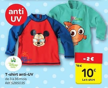 Disney T Shirt Anti Uv En Promotion Chez Carrefour
