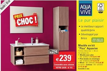 Promotions Meuble en kit “pisa” aquavive - AQUA VIVE - Valide de 15/05/2013 à 27/05/2013 chez Brico