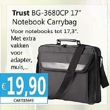 Promoties Trust bg-3680cp notebook carrybag - Trust - Geldig van 15/05/2013 tot 05/07/2013 bij Compudeals