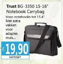 Promoties Trust bg-3350 notebook carrybag - Trust - Geldig van 15/05/2013 tot 05/07/2013 bij Compudeals