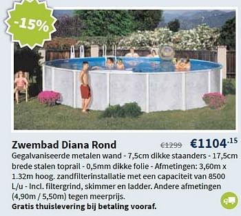 Promoties Zwembad diana rond - Huismerk - Cevo - Geldig van 16/05/2013 tot 29/05/2013 bij Cevo Market
