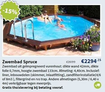 Promoties Zwembad spruce - Huismerk - Cevo - Geldig van 16/05/2013 tot 29/05/2013 bij Cevo Market