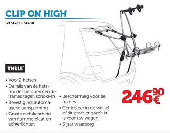 Promoties Fietsdragers clip on high - Thule - Geldig van 17/05/2013 tot 31/08/2013 bij Auto 5