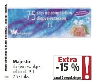 Majestic Majestic Diepvrieszakjes Promotie Bij Colruyt