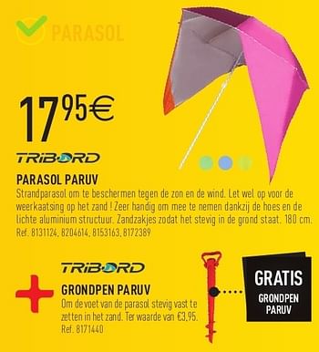 blijven Prelude Verward zijn Tribord Parasol paruv +grondpen paruv - Promotie bij Decathlon