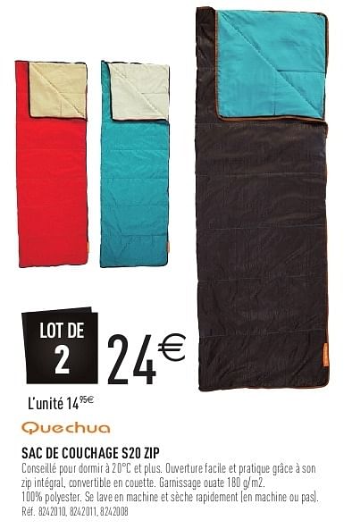 Sac de discount couchage quechua s20