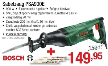 Promoties Bosch sabelzaag psa900e - Bosch - Geldig van 27/05/2013 tot 22/06/2013 bij Group Meno