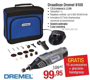Promoties Dremel draadloze dremel 8100 - Dremel - Geldig van 27/05/2013 tot 22/06/2013 bij Group Meno