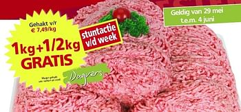 Promoties Gehakt v-r - Huismerk - Vleesmeesters - Geldig van 29/05/2013 tot 04/06/2013 bij Vleesmeesters
