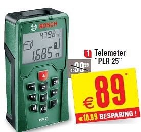 Promoties Telemeter plr 25 - Bosch - Geldig van 29/05/2013 tot 10/06/2013 bij Brico