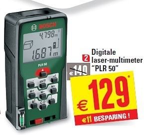 Promoties Digitale laser multimeter plr 50 - Bosch - Geldig van 29/05/2013 tot 10/06/2013 bij Brico