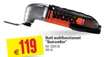 Promotions Outil multifonctionnel “sonicrafter - Worx - Valide de 29/05/2013 à 10/06/2013 chez Brico