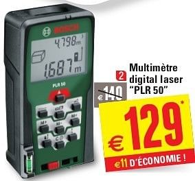 Promotions Multimètre digital laser “plr 50” - Bosch - Valide de 29/05/2013 à 10/06/2013 chez Brico