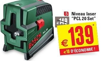 Promotions Niveau laser “pcl 20 set” - Bosch - Valide de 29/05/2013 à 10/06/2013 chez Brico