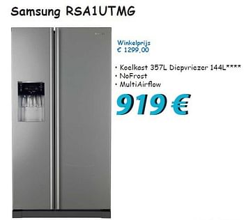 Promotions Samsung rsa1utmg - Samsung - Valide de 01/06/2013 à 30/06/2013 chez Elektro Koning