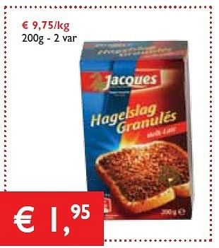 Promoties Hagelslag granules - Jacques - Geldig van 06/06/2013 tot 18/06/2013 bij Prima