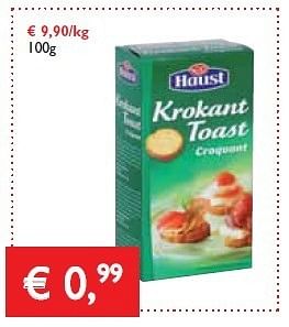 Promoties Krokant toast - Haust - Geldig van 06/06/2013 tot 18/06/2013 bij Prima