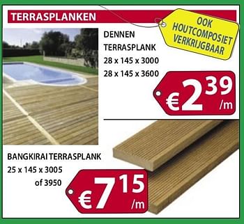 Promoties Dennen terrasplank - Huismerk - Bouwcenter Frans Vlaeminck - Geldig van 10/06/2013 tot 30/06/2013 bij Bouwcenter Frans Vlaeminck