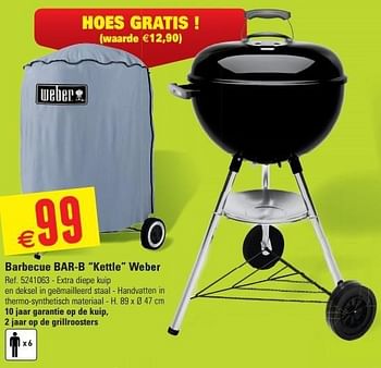 Promoties Barbecue bar-b kettle weber - Weber - Geldig van 12/06/2013 tot 24/06/2013 bij Brico