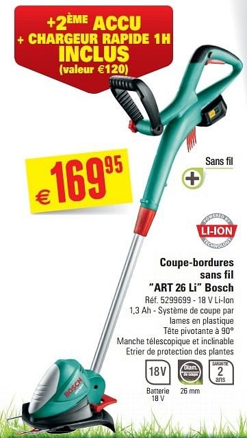 Bosch Coupe-bordures Sans Fil Art 26 Li Bosch - En Promotion Chez Brico