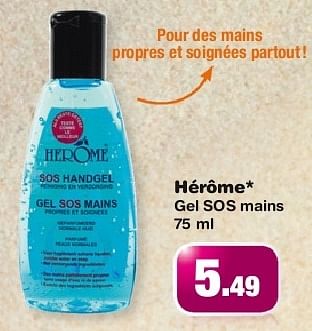 Promoties Hérôme gel sos mains - Herome - Geldig van 12/06/2013 tot 02/07/2013 bij DI