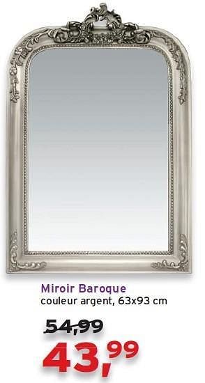 Promotions Miroir baroque - Produit maison - Leen Bakker - Valide de 12/06/2013 à 25/06/2013 chez Leen Bakker