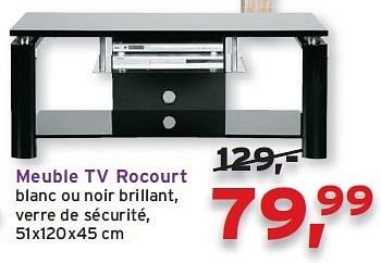 Promotions Meuble tv rocourt - Produit maison - Leen Bakker - Valide de 12/06/2013 à 25/06/2013 chez Leen Bakker