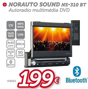 Promoties Norauto sound ns-310 bt - Norauto - Geldig van 13/06/2013 tot 11/07/2013 bij Auto 5