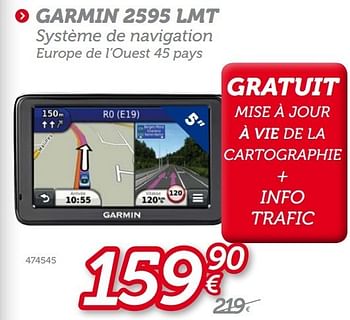 Promotions Garmin 2595 lmt - Garmin - Valide de 13/06/2013 à 11/07/2013 chez Auto 5