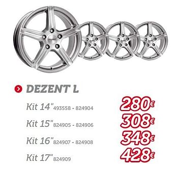 Promotions Dezent l - Dezent - Valide de 13/06/2013 à 11/07/2013 chez Auto 5