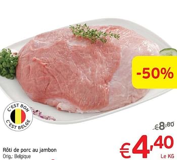 Promoties Roti de porc au jambon - Huismerk - Intermarche - Geldig van 18/06/2013 tot 23/06/2013 bij Intermarche