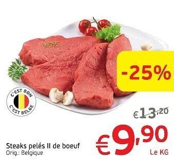 Promotions Steaks peles ll de boeuf - Produit maison - Intermarche - Valide de 18/06/2013 à 23/06/2013 chez Intermarche
