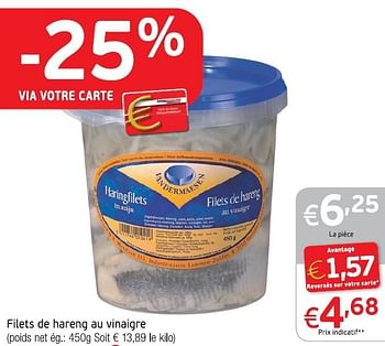 Promoties Filets de hareng au vinaigre - Vandermaesen - Geldig van 18/06/2013 tot 23/06/2013 bij Intermarche