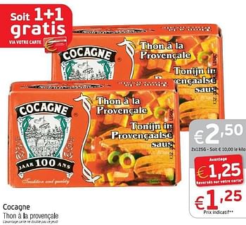 Promoties Cocagne thon a la provencale - Cocagne - Geldig van 18/06/2013 tot 23/06/2013 bij Intermarche