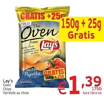 Promotions Lay`s oven chips - Lay's - Valide de 18/06/2013 à 23/06/2013 chez Intermarche