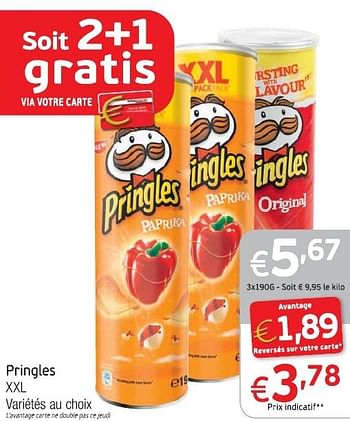 Promoties Pringles xxl - Pringles - Geldig van 18/06/2013 tot 23/06/2013 bij Intermarche