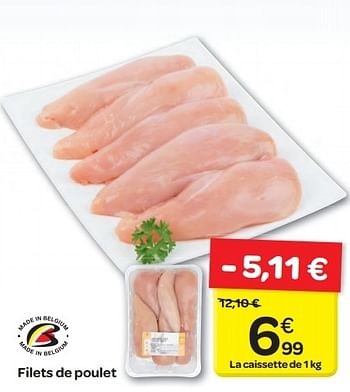 Promotions Filets de poulet - Produit maison - Carrefour  - Valide de 19/06/2013 à 24/06/2013 chez Carrefour