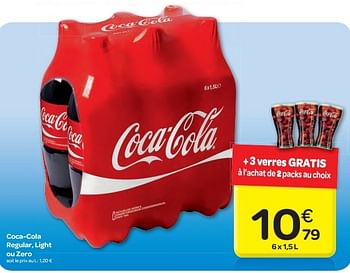 Promoties Coca-cola regular, light ou zero - Coca Cola - Geldig van 19/06/2013 tot 24/06/2013 bij Carrefour