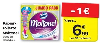 Promotions Papiertoilette moltonel - Moltonel - Valide de 19/06/2013 à 24/06/2013 chez Carrefour