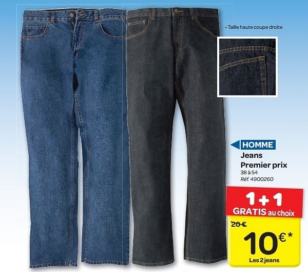 Produit maison Carrefour Jeans premier prix En promotion chez