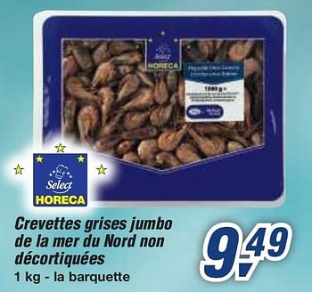 Promoties Crevettes grises jumbo de la mer du nord non décortiquées - Huismerk - Makro - Geldig van 19/06/2013 tot 29/06/2013 bij Makro