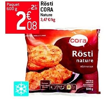 Promoties Rösti cora nature - Cora - Geldig van 19/06/2013 tot 25/06/2013 bij Match Food & More