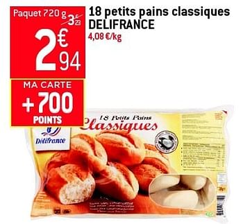 Promoties 18 petits pains classiques delifrance - Delifrance - Geldig van 19/06/2013 tot 25/06/2013 bij Match Food & More