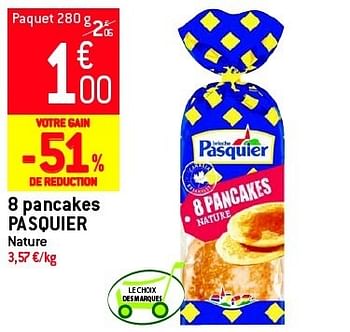 Promoties 8 pancakes pasquier nature - Brioche pasquier - Geldig van 19/06/2013 tot 25/06/2013 bij Match Food & More