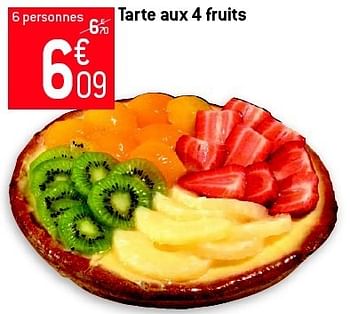 Promoties Tarte aux 4 fruits - Huismerk - Match - Geldig van 19/06/2013 tot 25/06/2013 bij Match Food & More