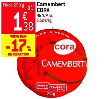 Promoties Camembert cora - Cora - Geldig van 19/06/2013 tot 25/06/2013 bij Match Food & More