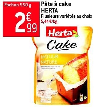 Promotions Pâte à cake herta - Herta - Valide de 19/06/2013 à 25/06/2013 chez Match Food & More
