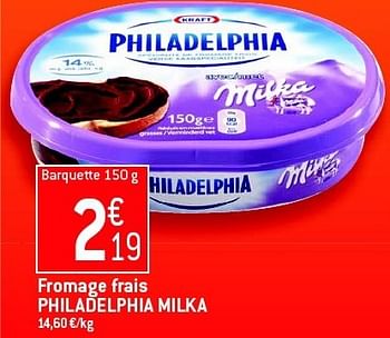 Promoties Fromage frais philadelphia milka - Kraft - Geldig van 19/06/2013 tot 25/06/2013 bij Match Food & More