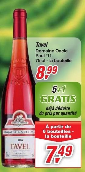 Promotions Tavel - Vins rosé - Valide de 19/06/2013 à 29/06/2013 chez Makro